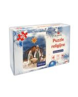 Puzzle religijne - Boże Narodzenie Szopka Betlejemska 33x22 cm 