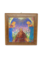 Płytka ceramiczna 13x13 cm. Św. Franciszek - mozaika Fernando